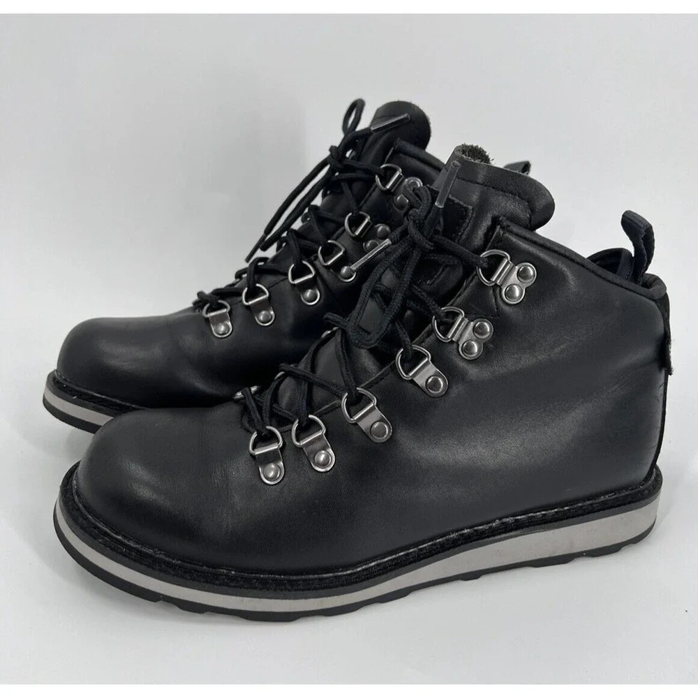 DVS Yodeler Black Leather Snow Boots BMX DC MOTO Skate Rare Men's Size 8
